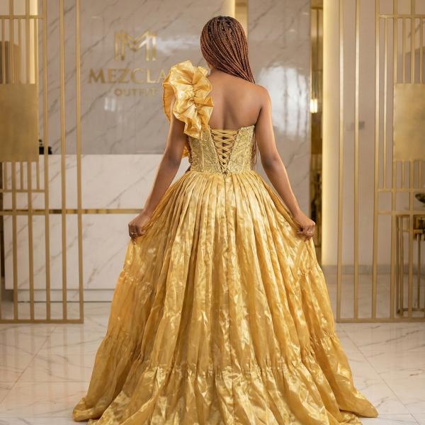 Golden Royal Statement Gown
