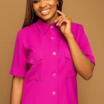 Classic Pink Button-Down Shirt Top