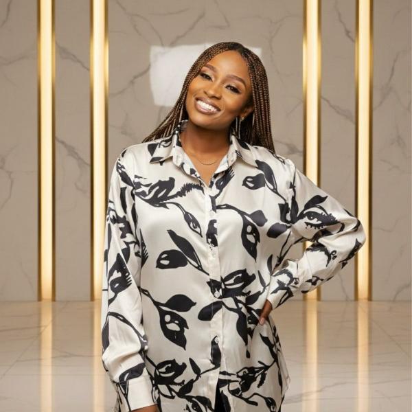 Abstract Print Button-Down Shirt