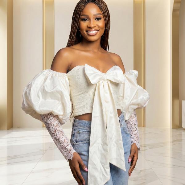 Structured off-Shoulder Crop top