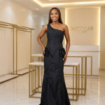 One-shoulder Black Gown